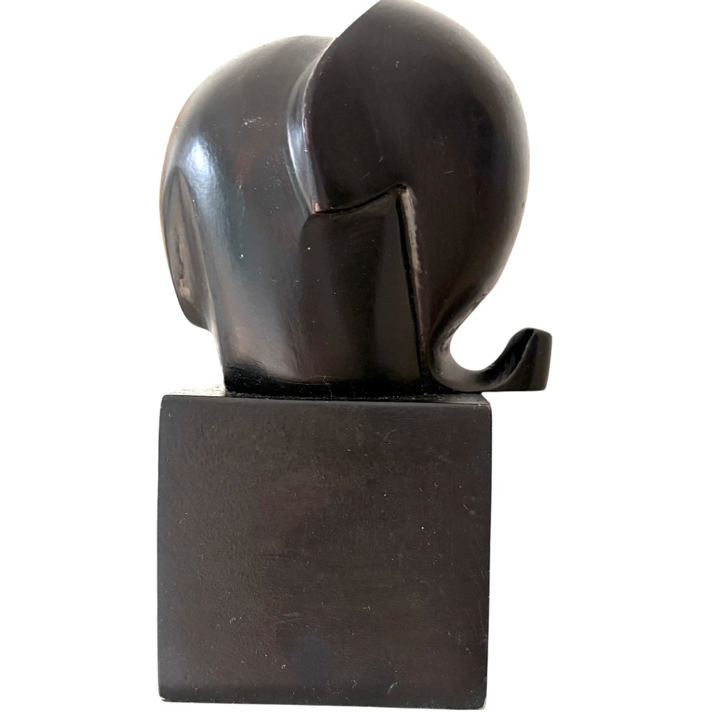 elephant WEST ELM figure black mid-century abstract 3x6.5 Ferdinand Parpan - Picture 3 of 13